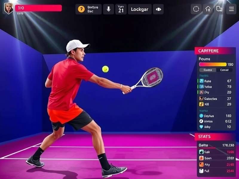 Backhand Slayer gameplay showing a player executing a perfect backhand shot